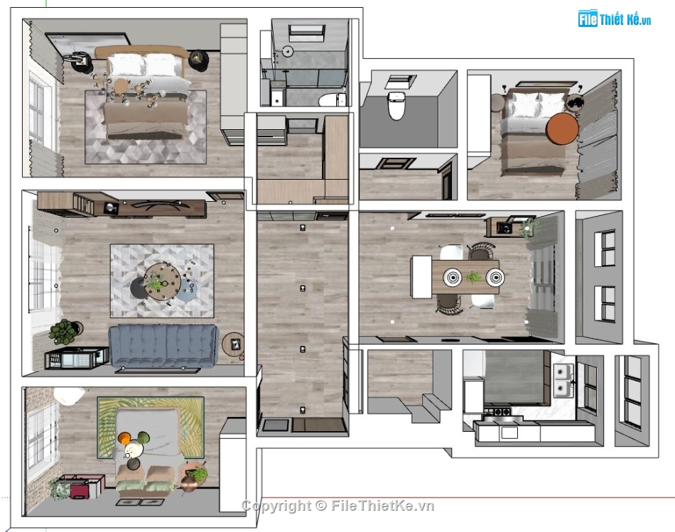 Sketchup nội thất nhà phố,Sketchup nhà phố,nội thất nhà phố file sketchup,mẫu sketchup nội thất nhà phố