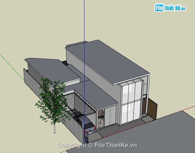 Biệt thự 2 tầng,model su biệt thự 2 tầng,biệt thự 2 tầng file su