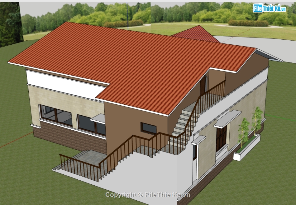 file sketchup nhà mái thái 1 tầng,model sketchup nhà mái thái 1 tầng,sketchup nhà mái thái 1 tầng,3d sketchup nhà mái thái 1 tầng