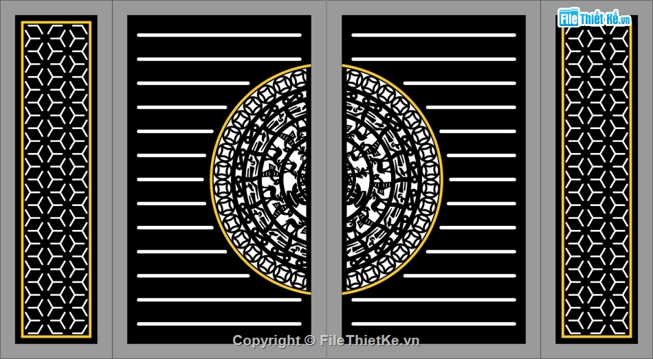 cổng 4 cánh cnc,file cnc cổng 4 cánh,mẫu cnc cổng 4 cánh