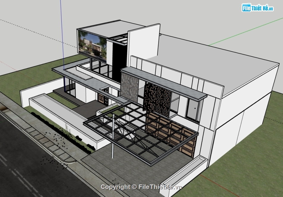 nhà phố 2 tầng file su,nhà phố 2 tầng,File su  nhà phố 2 tầng,File sketchup nhà phố 2 tầng,model sketchup nhà phố 2 tầng