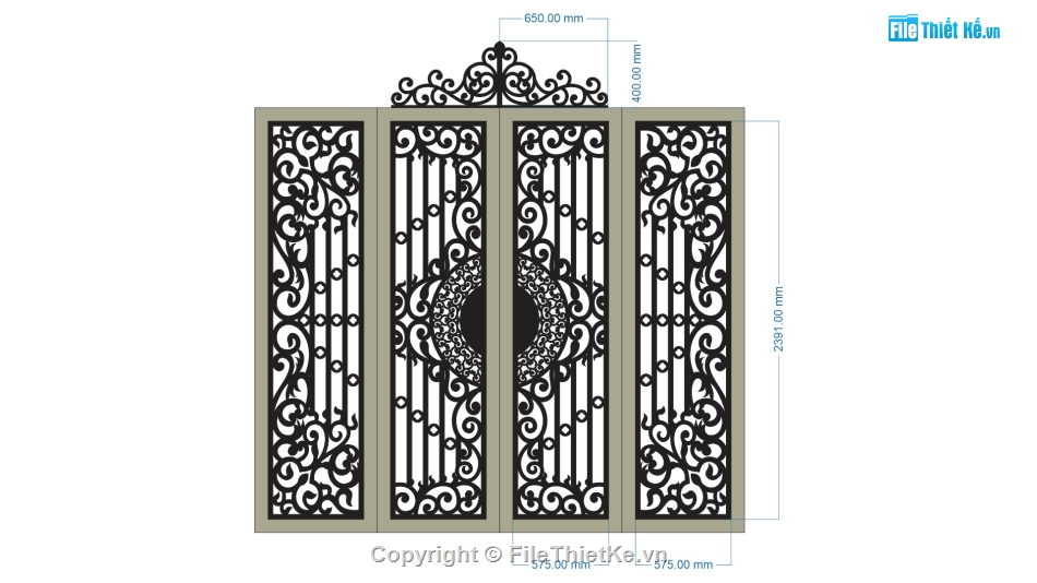 cổng đẹp 4 cánh,cổng 4 cánh cnc,file cnc cổng 4 cánh