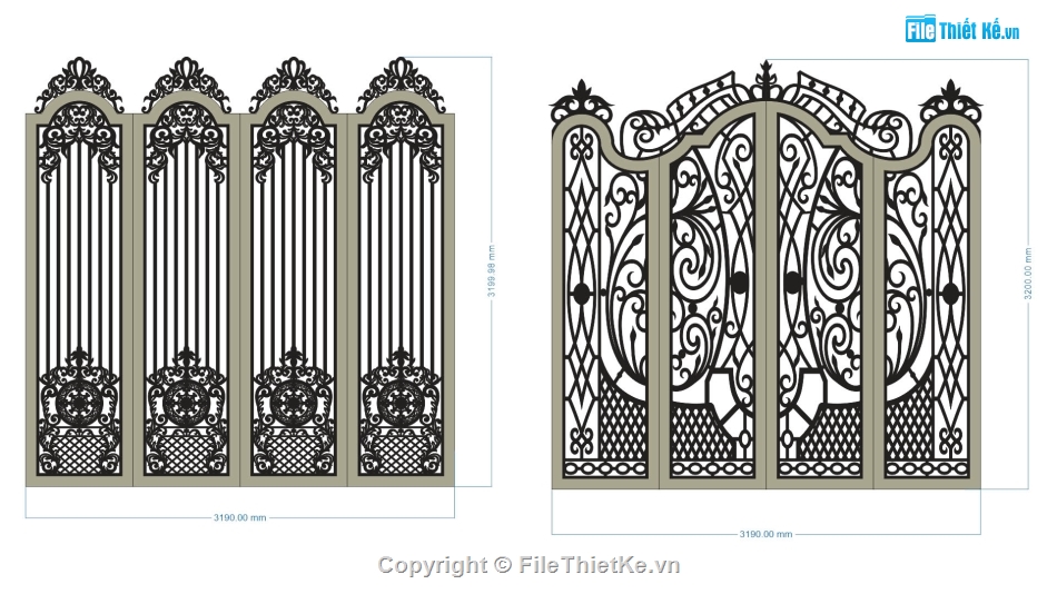 file cnc cổng 4 cánh,mẫu cnc cổng 4 cánh,cổng 4 cánh cnc