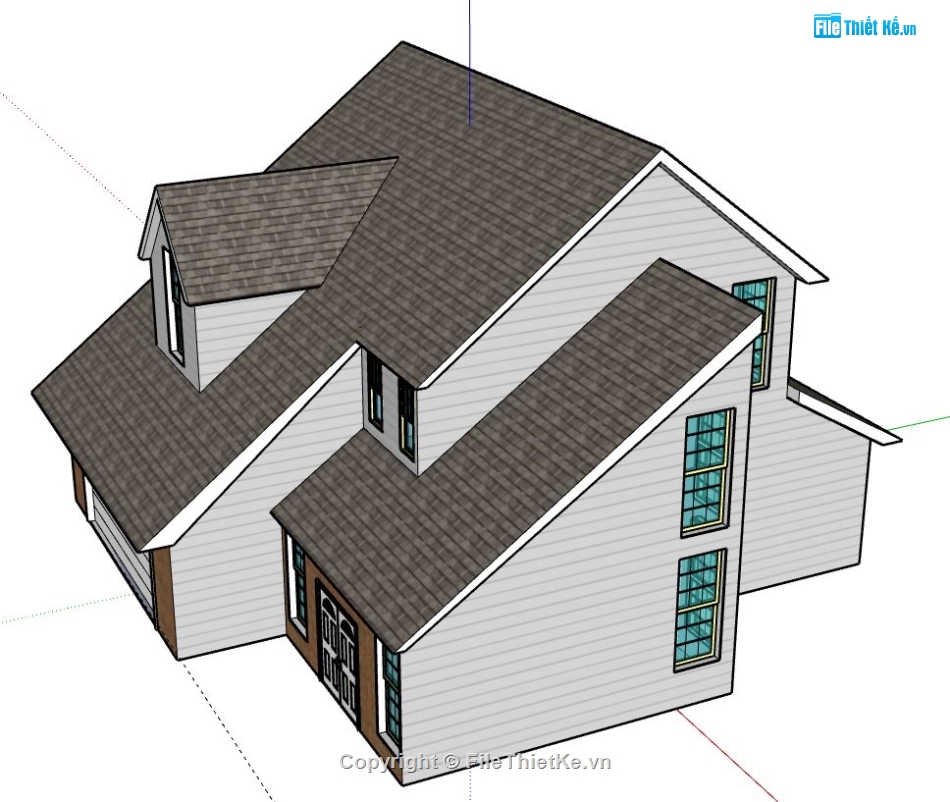 Biệt thự 2 tầng,model su biệt thự 2 tầng,biệt thự 2 tầng sketchup,file su biệt thự 2 tầng,biệt thự 2 tầng model su