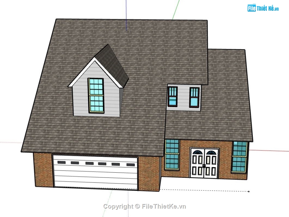 Biệt thự 2 tầng,model su biệt thự 2 tầng,biệt thự 2 tầng sketchup,file su biệt thự 2 tầng,biệt thự 2 tầng model su