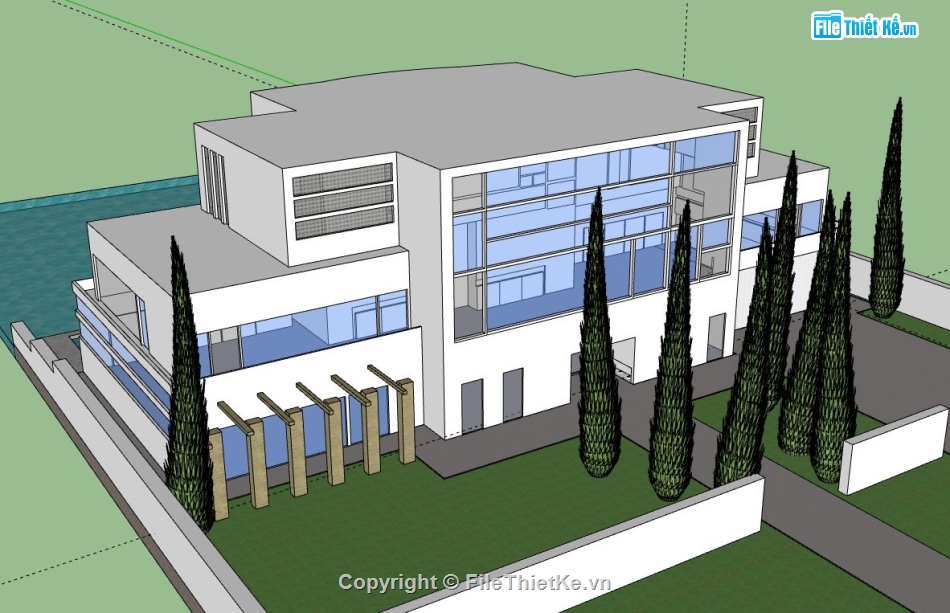 Biệt thự 2 tầng,model su biệt thự 2 tầng,biệt thự 2 tầng model su,file sketchup biệt thự 2 tầng,biệt thự 2 tầng file su