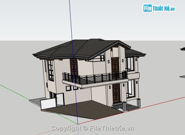 Biệt thự 2 tầng,model su biệt thự 2 tầng,file su biệt thự 2 tầng