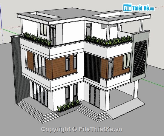 su biệt thự,model su biệt thự,sketchup biệt thự