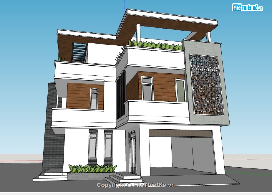 su biệt thự,model su biệt thự,sketchup biệt thự