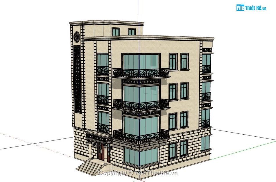 biệt thự 4 tầng,model su biệt thự 4 tầng,su biệt thự 4 tầng