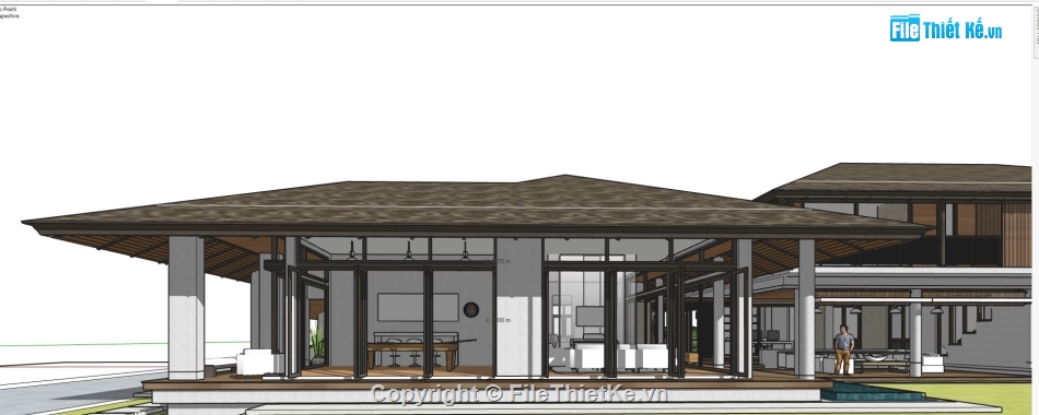 biệt thự file su,sketchup biệt thự,file su biệt thự,model su biệt thự