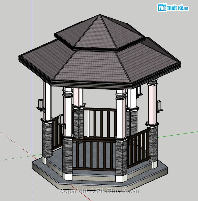 chòi nghỉ file su,sketchup chòi nghỉ,file sketchup chòi nghỉ,mẫu sketchup chòi nghỉ