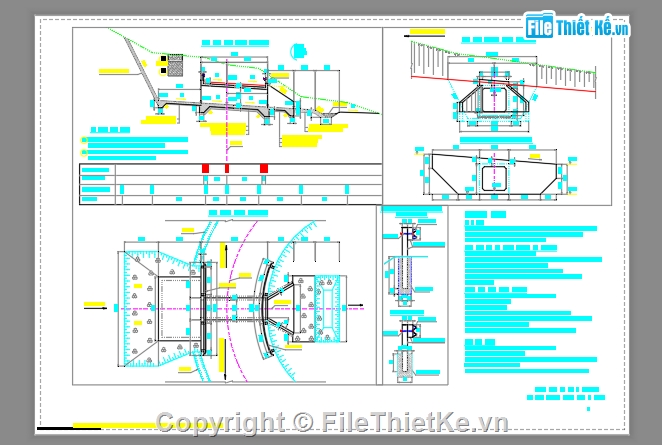 cống hộp 2.5m x2.5m,cống hộp đôi,file cad cống hộp đôi