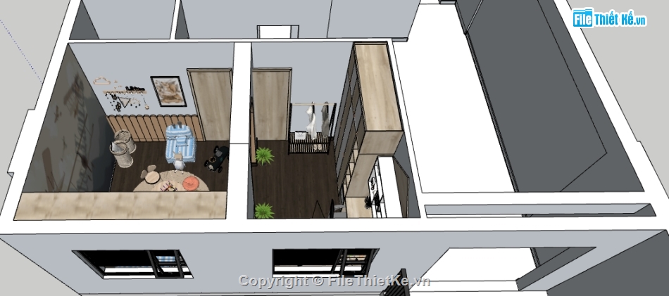 thiết kê phòng trẻ em,file sketchup nội thất phòng trẻ em,dựng mẫu phòng trẻ em hiện đại