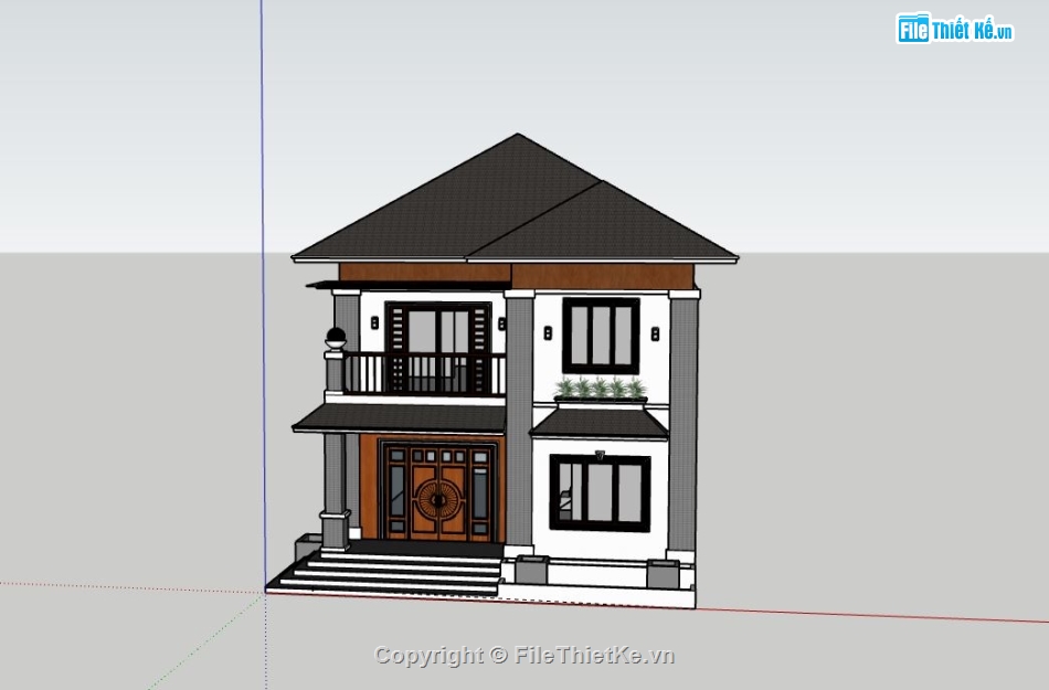 Biệt thự 2 tầng,model su biệt thự 2 tầng,file su biệt thự 2 tầng