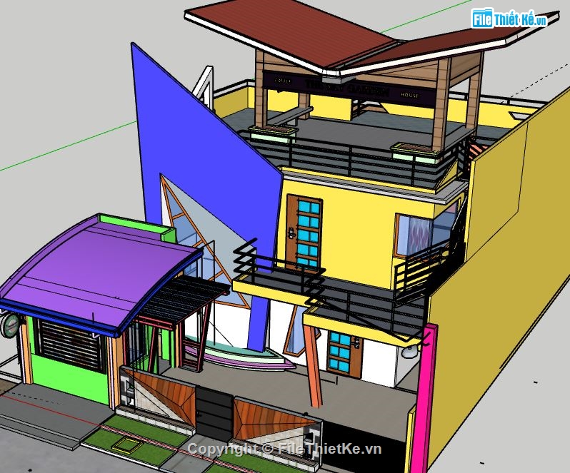 Biệt thự 3 tầng,model su biệt thự 3 tầng,biệt thự 3 tầng file su,file sketchup biệt thự 3 tầng,biệt thự 3 tầng sketchup