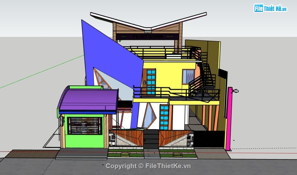 Biệt thự 3 tầng,model su biệt thự 3 tầng,biệt thự 3 tầng file su,file sketchup biệt thự 3 tầng,biệt thự 3 tầng sketchup