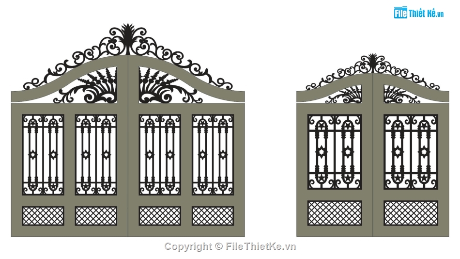 mẫu cổng 4 cánh,cổng 2 cánh cnc,file cổng 4 cánh và 2 cánh cnc