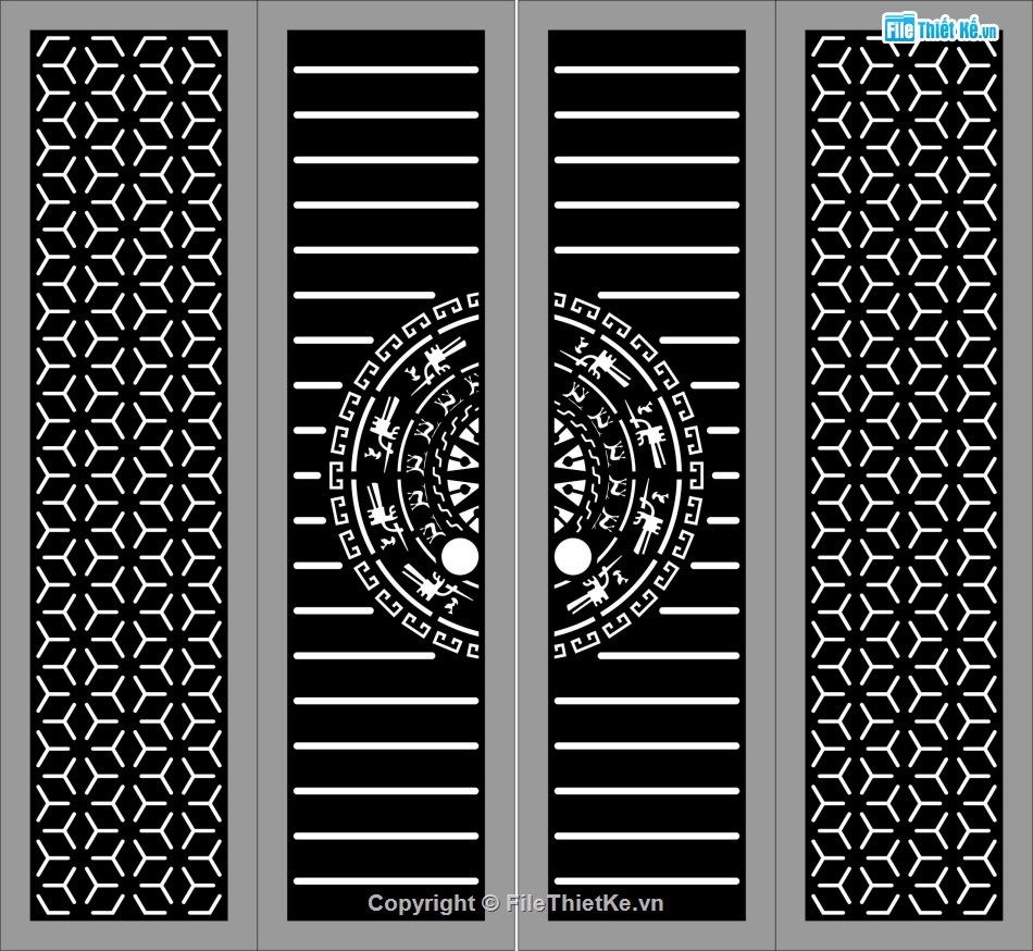 mẫu cổng 4 cánh,cổng 4 cánh cnc,file cnc cổng 4 cánh