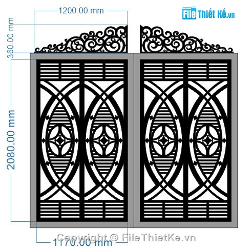 cổng 2 cánh cnc,file cnc cổng 2 cánh,mẫu cnc cổng 2 cánh