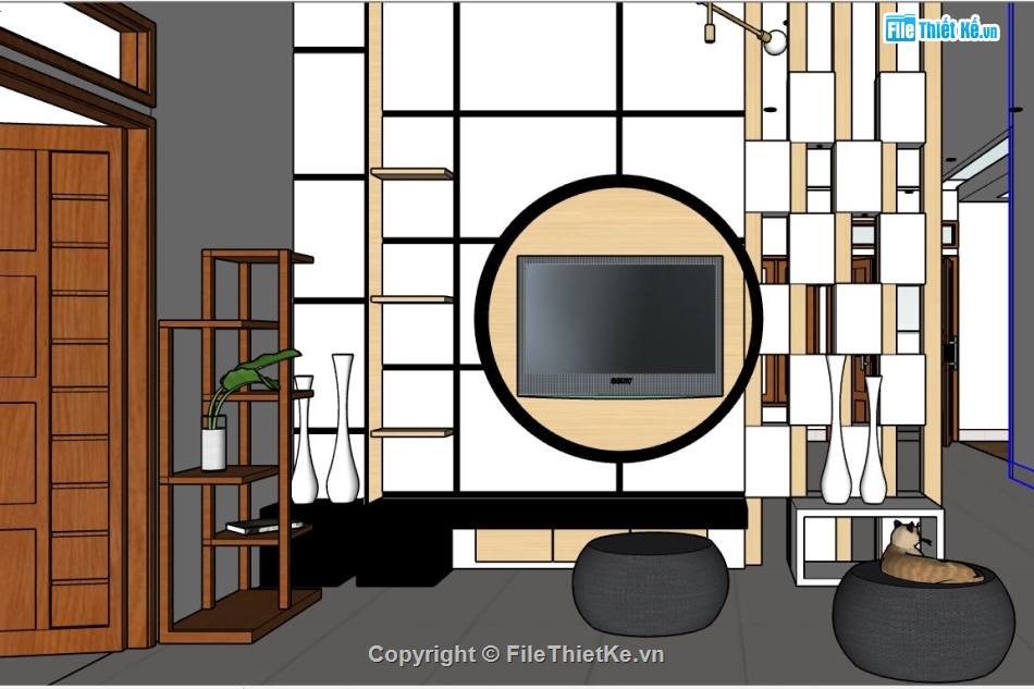 su mẫu phòng khách,file sketchup phòng khách,file su phòng khách
