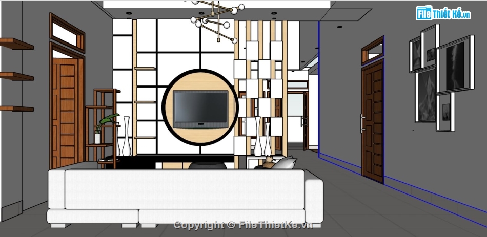 su mẫu phòng khách,file sketchup phòng khách,file su phòng khách