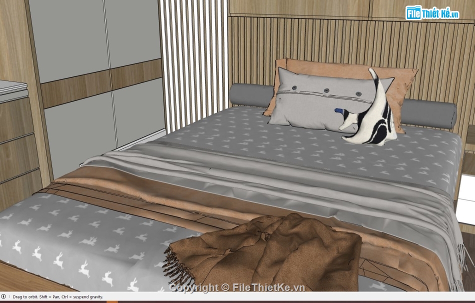 Thiết kế nội thất,nội thất phòng ngủ,sketchup nội thất,sketchup nội thất phòng ngủ,Thiết kế nội thất phòng mẫu