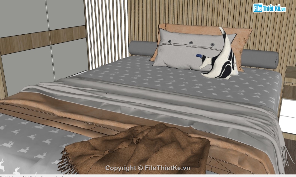 Thiết kế nội thất,nội thất phòng ngủ,sketchup nội thất,sketchup nội thất phòng ngủ,Thiết kế nội thất phòng mẫu