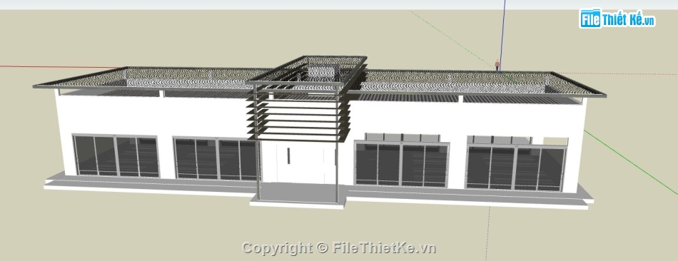 su nhà 1 tầng,model su nhà 1 tầng,sketchup nhà 1 tầng