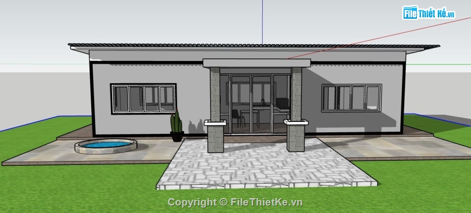 su biệt thự,model su biệt thự,sketchup biệt thự