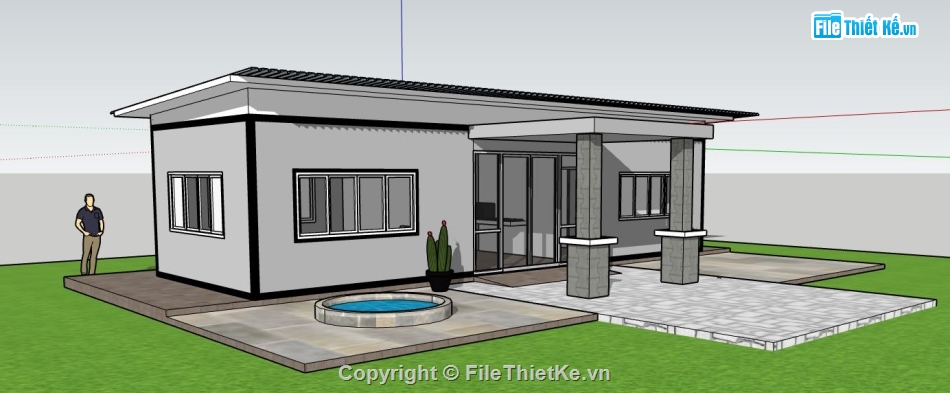 su biệt thự,model su biệt thự,sketchup biệt thự