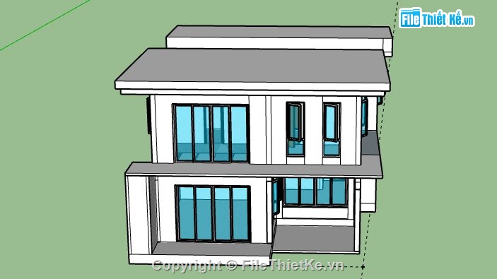 Nhà phố 2 tầng,model su nhà phố 2 tầng,file su nhà phố 2 tầng,nhà phố 2 tầng sketchup,file sketchup nhà phố 2 tầng