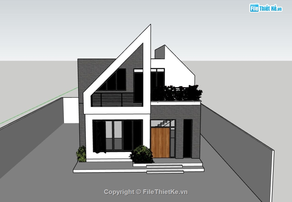 nhà phố 2 tầng,file su nhà phố 2 tầng,model su nhà phố 2 tầng