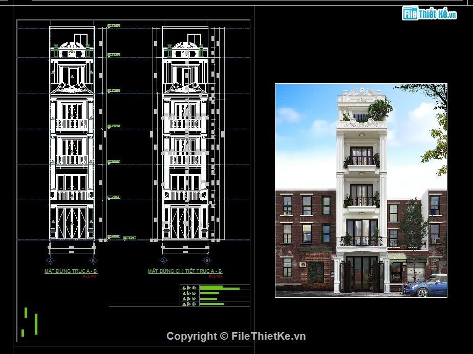 thiết kế nhà 5 tầng,nhà phố 5 tầng,bản vẽ nhà phố 5 tầng
