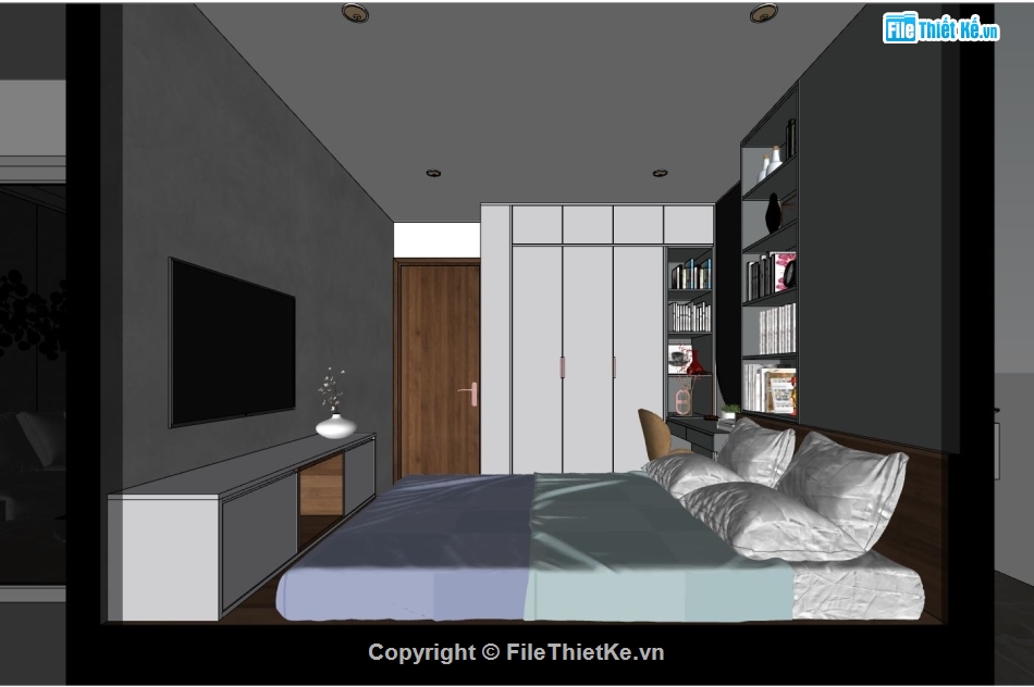 Thiết kế nội thất,Thiết kế nội thất chung cư,sketchup nội thất chung cư,file sketchup nội thất chung cư