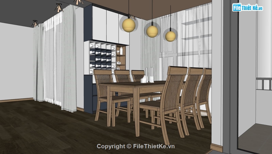 file sketchup nội thất chung cư,model su nội thất chung cư,nội thất chung cư file sketchup