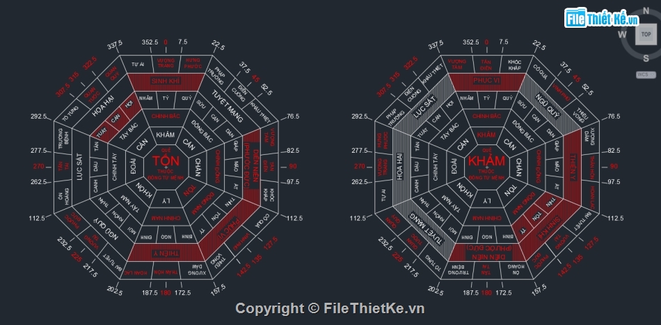 thư viện autocad,thư viện cad,bát quái,file iso khung bản vẽ cad,thư viện block nội thất,file block động (block dynamic)