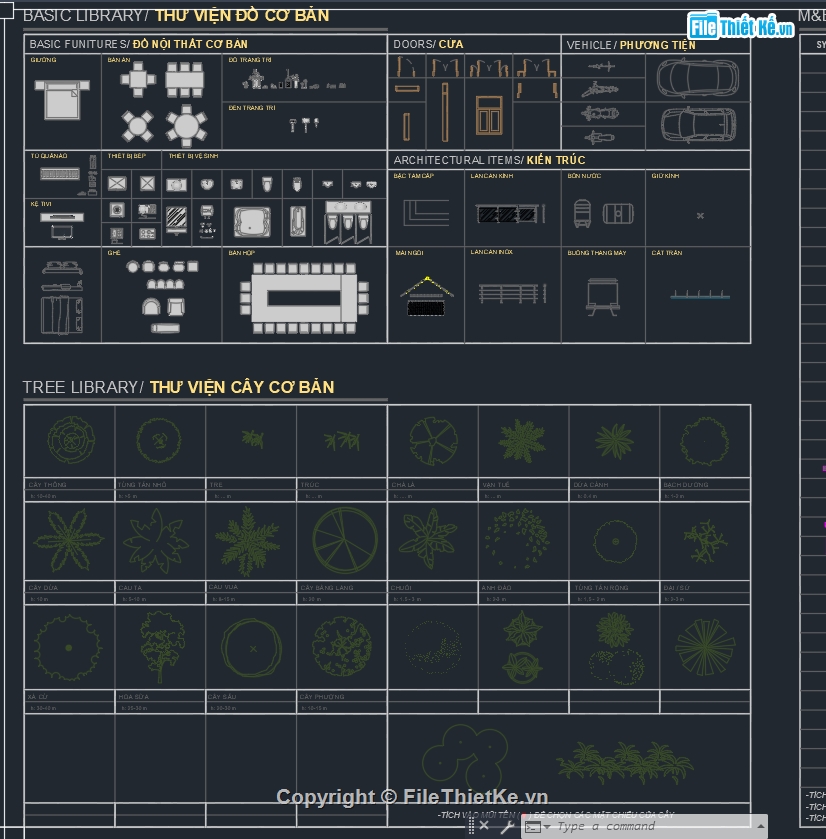 thư viện autocad,thư viện cad,bát quái,file iso khung bản vẽ cad,thư viện block nội thất,file block động (block dynamic)