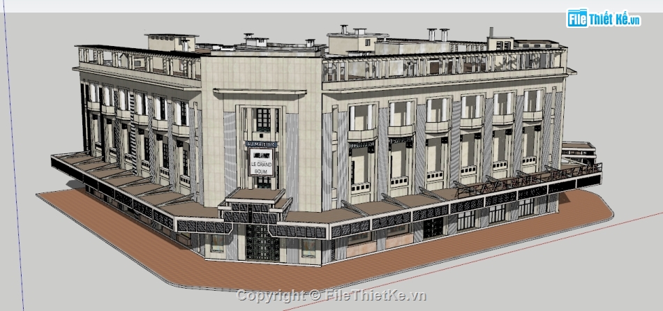 model tửu quán,model quán rượu sketchup,quán rượu phong cách pháp