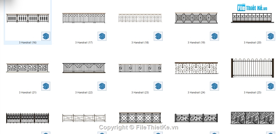 File model su lan can,Bản vẽ sketchup lan can,Model su lan can,Mẫu su lan can