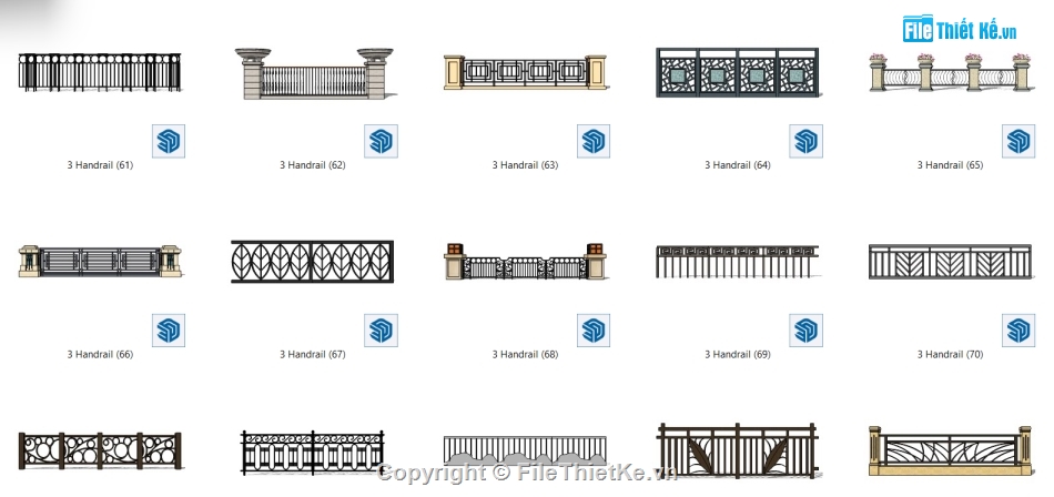 File model su lan can,Bản vẽ sketchup lan can,Model su lan can,Mẫu su lan can