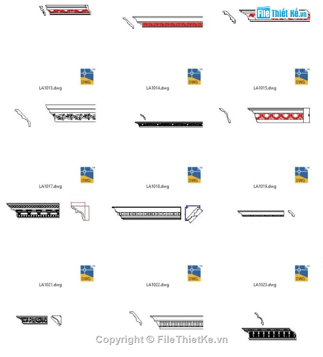 phào chỉ file cad,file cad tổng hợp phào chỉ,phào chỉ file autocad,file autocad phào chỉ