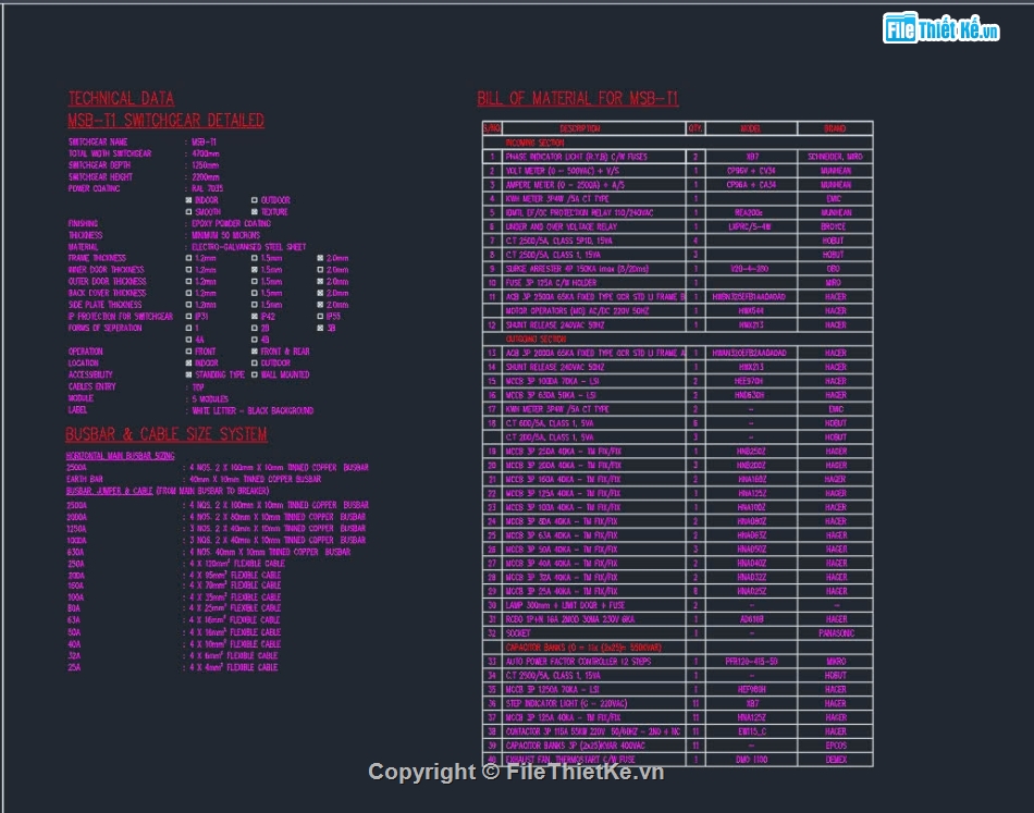 tủ msb,tủ điện tòa nhà,bản vẽ cad tủ điện công nghiệp,bản vẽ thiết kế tủ điện,tủ điện tổng,bản vẽ tủ điện msb