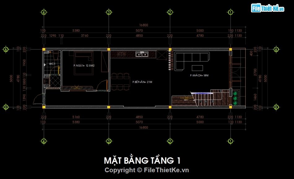 nhà 2 tầng gác lửng,autocad nhà phố 2 tầng,full bản vẽ nhà phố 2 tầng,nhà gác lửng 5m