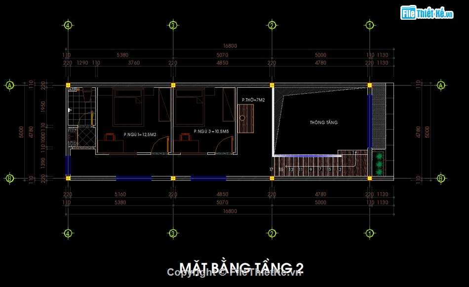 nhà 2 tầng gác lửng,autocad nhà phố 2 tầng,full bản vẽ nhà phố 2 tầng,nhà gác lửng 5m