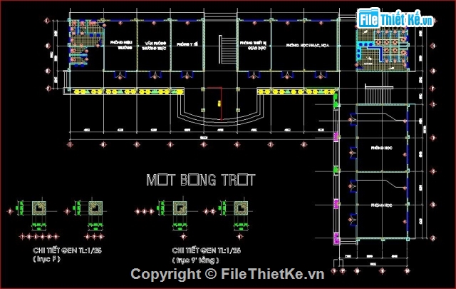 trường tiểu học Long khánh B,bản vẽ trường tiểu học,dự toán trường tiểu học