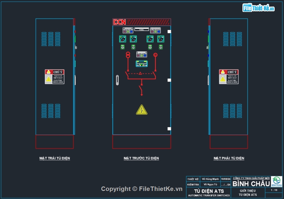 Bản vẽ thiết kế tủ điện,Bản vẽ thiết kế tủ điện chiếu sáng,Bản vẽ tủ điện Solar Inverter String,bản vẽ trạm biến áp kios,bản vẽ trạm biến áp 1 cột,ATS