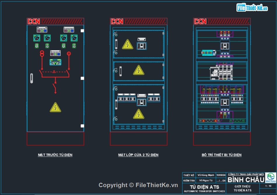 Bản vẽ thiết kế tủ điện,Bản vẽ thiết kế tủ điện chiếu sáng,Bản vẽ tủ điện Solar Inverter String,bản vẽ trạm biến áp kios,bản vẽ trạm biến áp 1 cột,ATS
