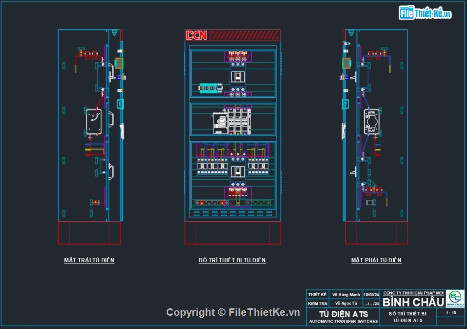 Bản vẽ thiết kế tủ điện,Bản vẽ thiết kế tủ điện chiếu sáng,Bản vẽ tủ điện Solar Inverter String,bản vẽ trạm biến áp kios,bản vẽ trạm biến áp 1 cột,ATS