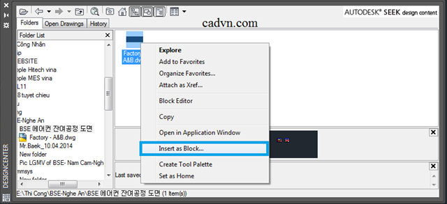 chèn bản vẽ,chèn bằng block,autocad designer